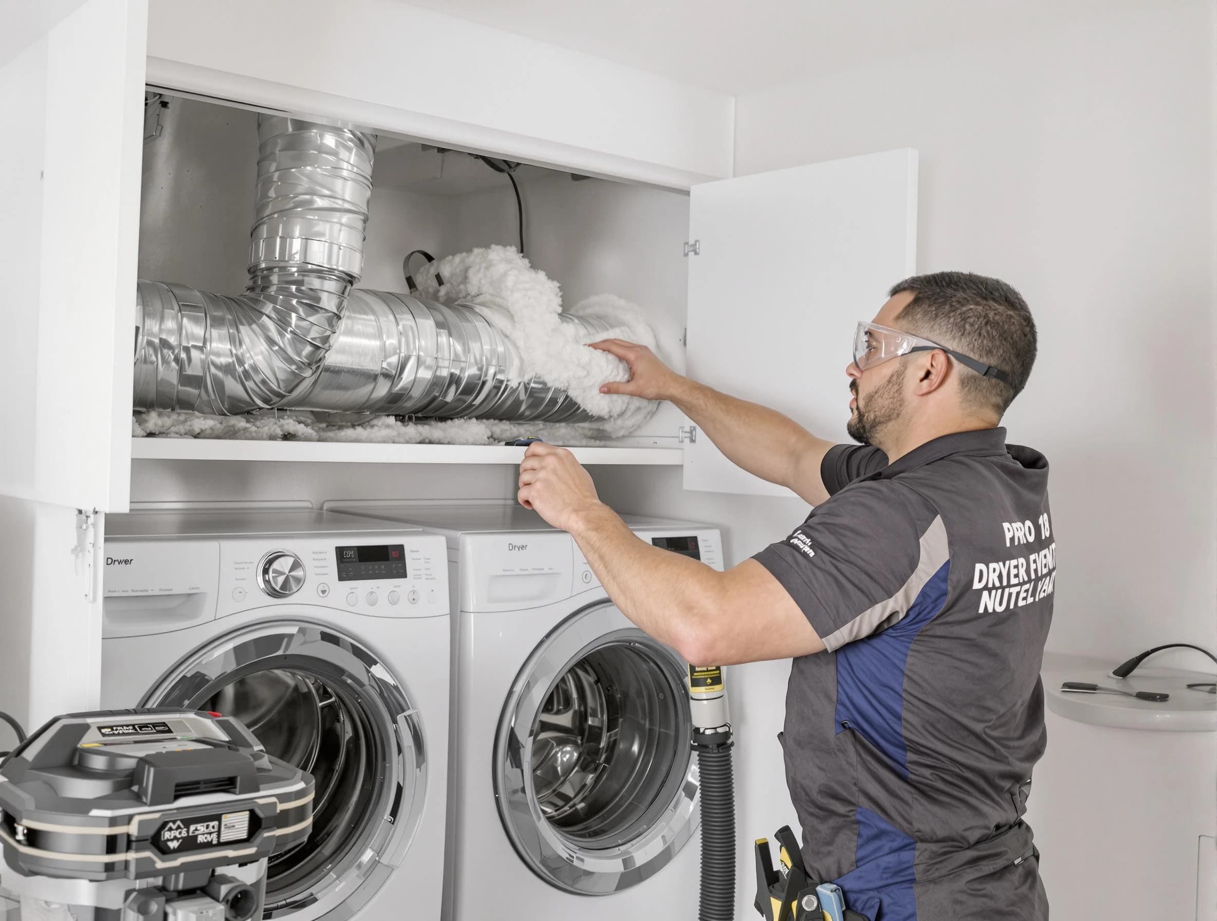Allison Park Dryer Vent Cleaning certified technician performing specialized gas dryer vent cleaning in Allison Park